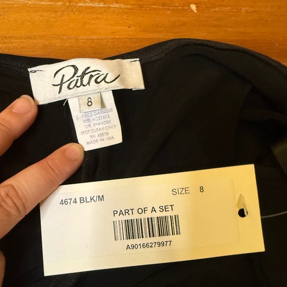 Patra Womens Maxi Slip Dress Black Shrug Sleeveless Evening Gown‎ Size 8 2 Piece - Picture 6 of 9